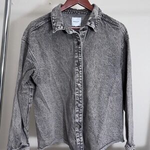 Relaxed fit Denim button up shirt